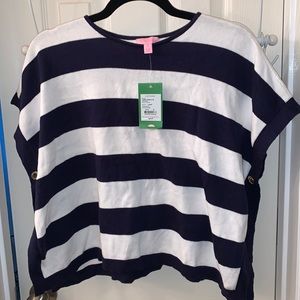 NWT Lilly Pulitzer Medium True Navy Haley Poncho